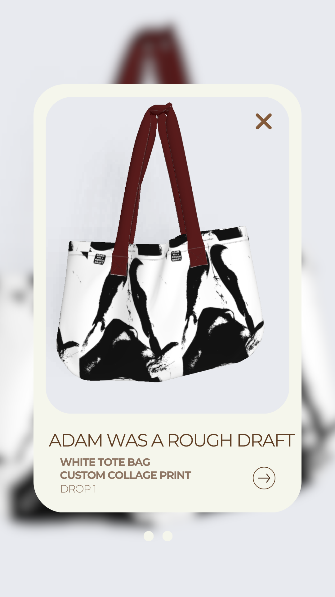 ADAM WAS A ROUGH DRAFT TOTE