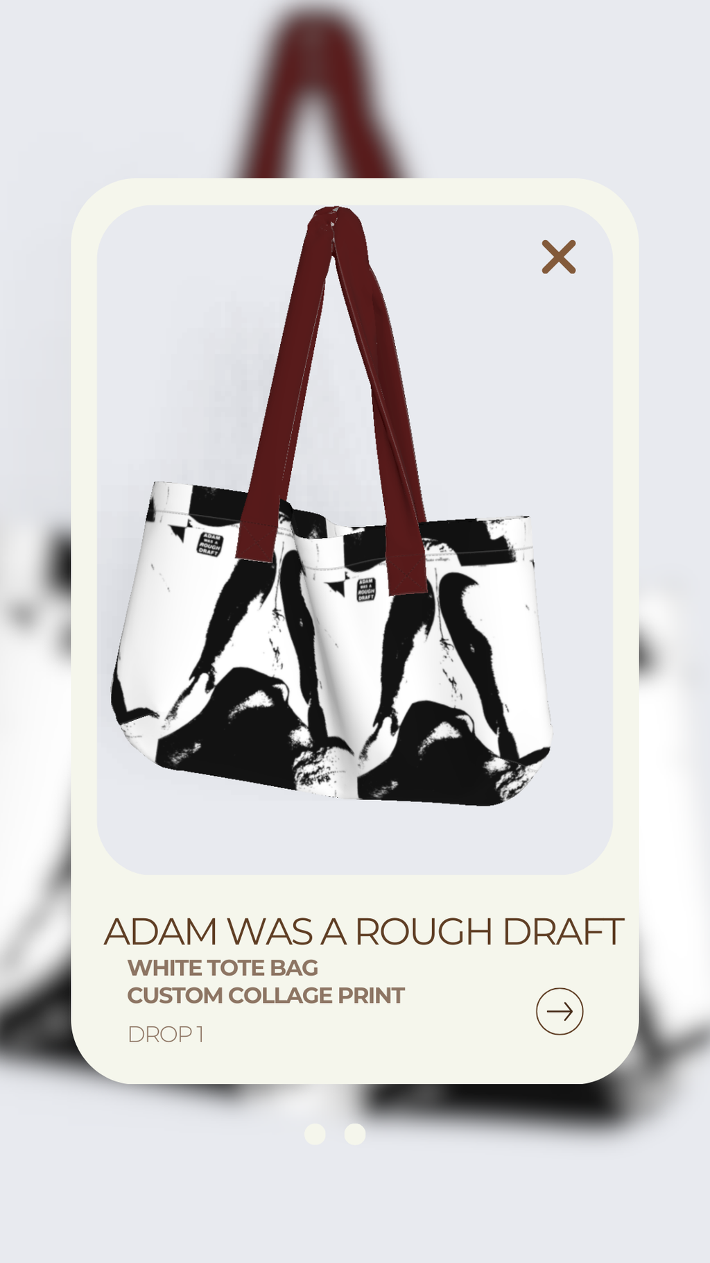ADAM WAS A ROUGH DRAFT TOTE
